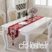 Rouge luxe velours broderie gland décoration chemin de table 33cm x 180cm12.5"*70" - B019I1IZT4